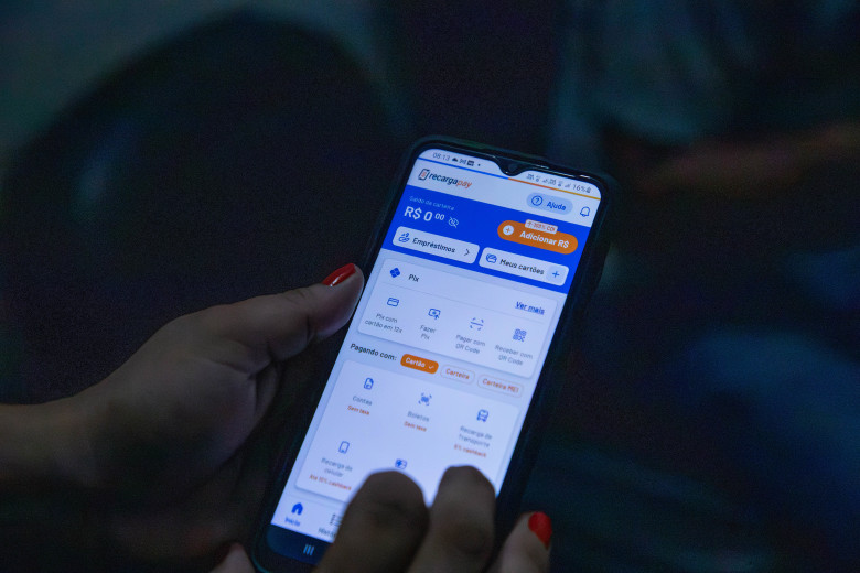 Aplicativo RecargaPay, disponível gratuitamente para os sistemas Android e iOS