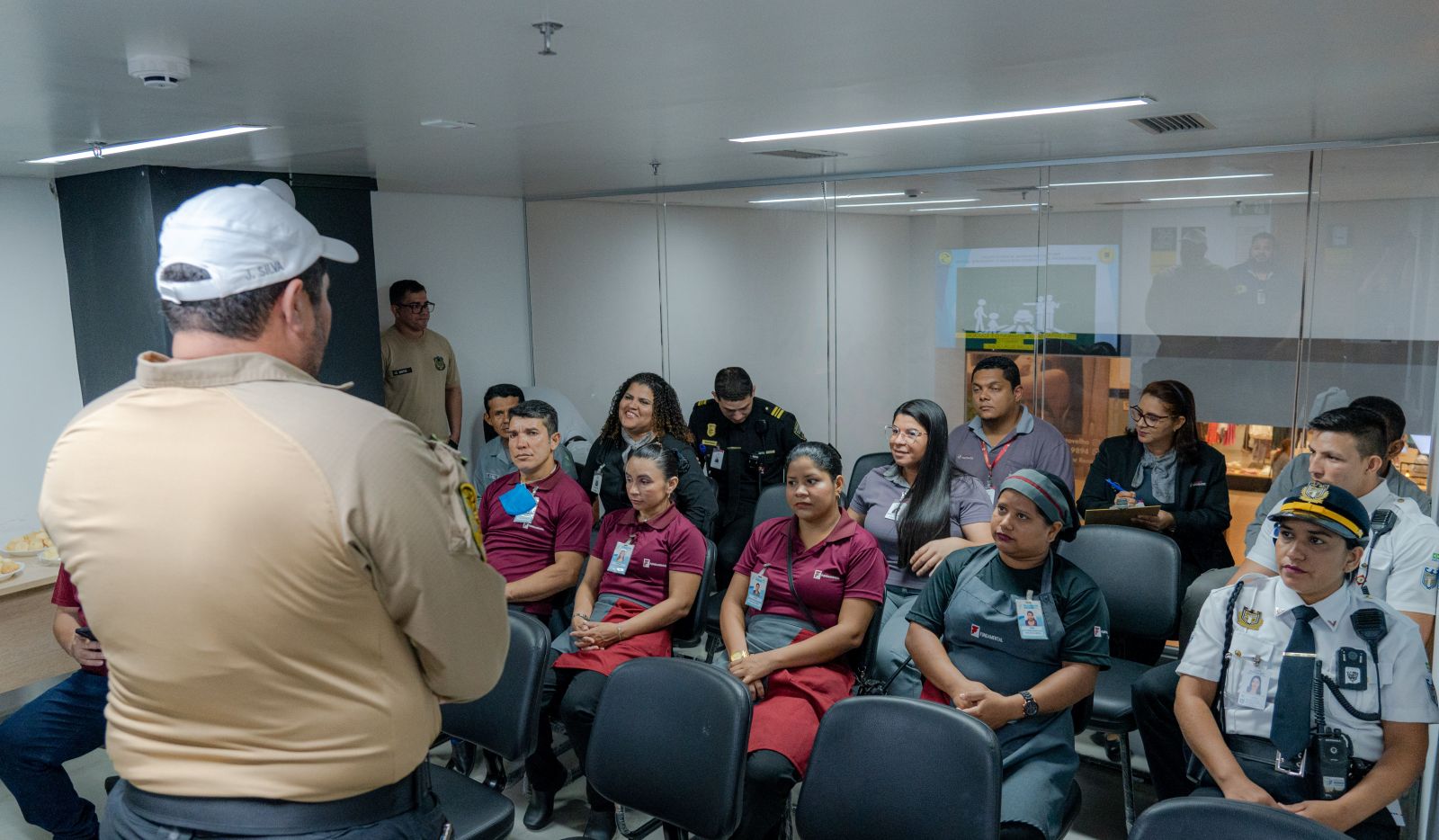 Houve também exibição de vídeos educativos sobre educação e prevenção no trânsito