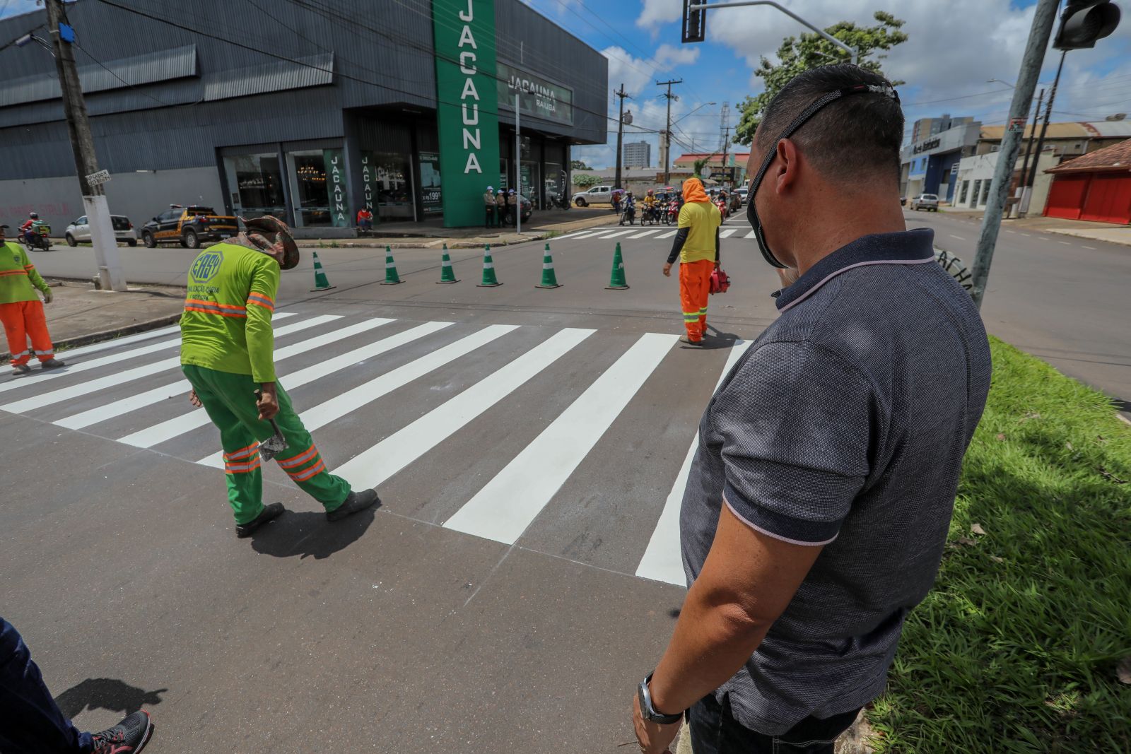 Trabalhos são vistoriados pela Secretaria Municipal de Trânsito